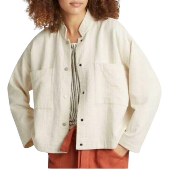 Eileen Fisher Mandarin Cream/Neutral Jacket Size XL - Picture 1 of 9